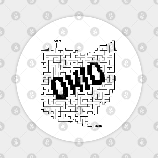 Ohio Maze Puzzle Magnet by Barthol Graphics